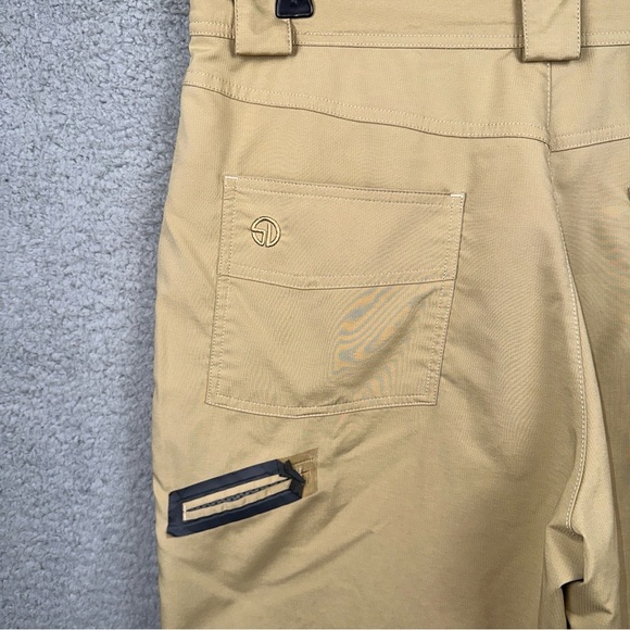 Straight Down Shorts Mens 34 Tan Strut Performance Golf Flat Front Relaxed - Picture 5 of 9